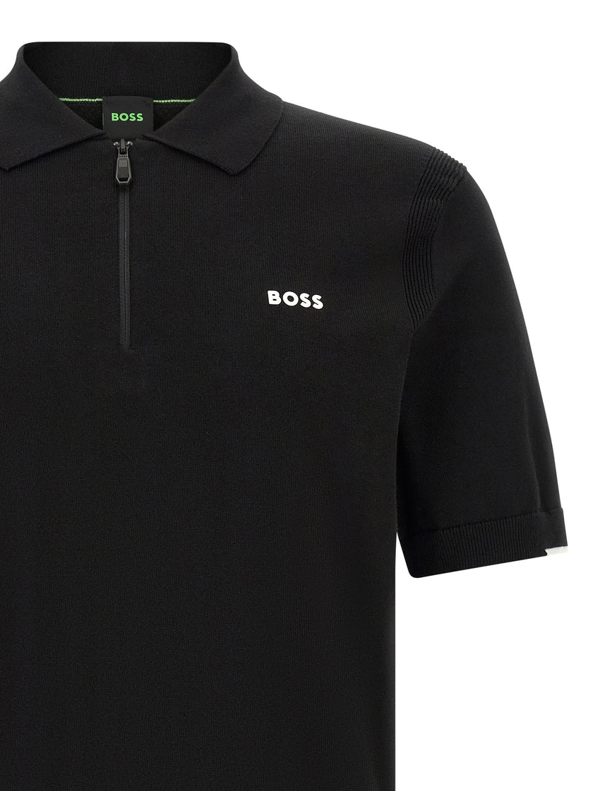 Hugo Boss Schwarzes Baumwoll-Poloshirt
