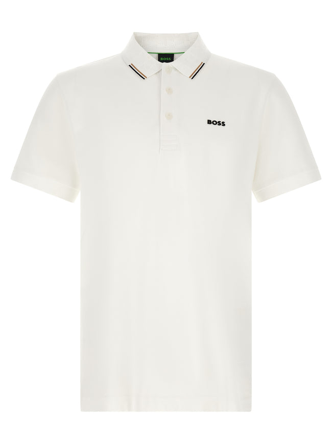 Hugo Boss Weißes Poloshirt aus Baumwolle