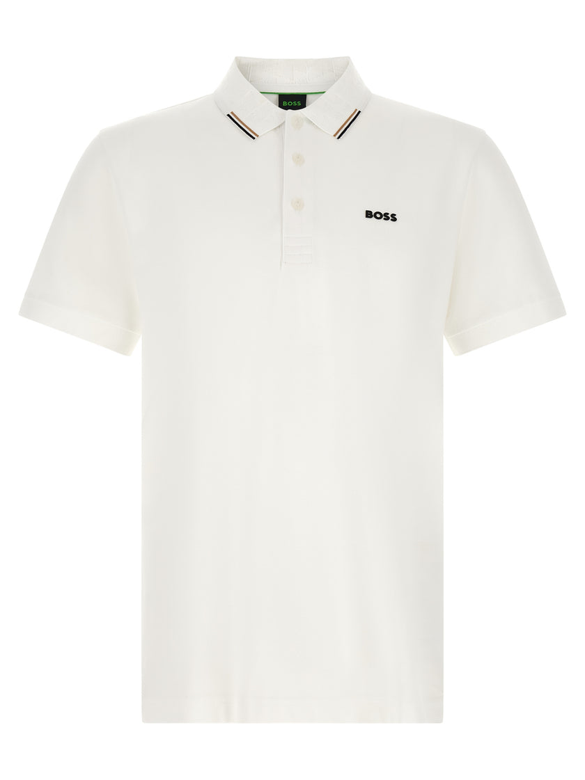 Hugo Boss Weißes Poloshirt aus Baumwolle