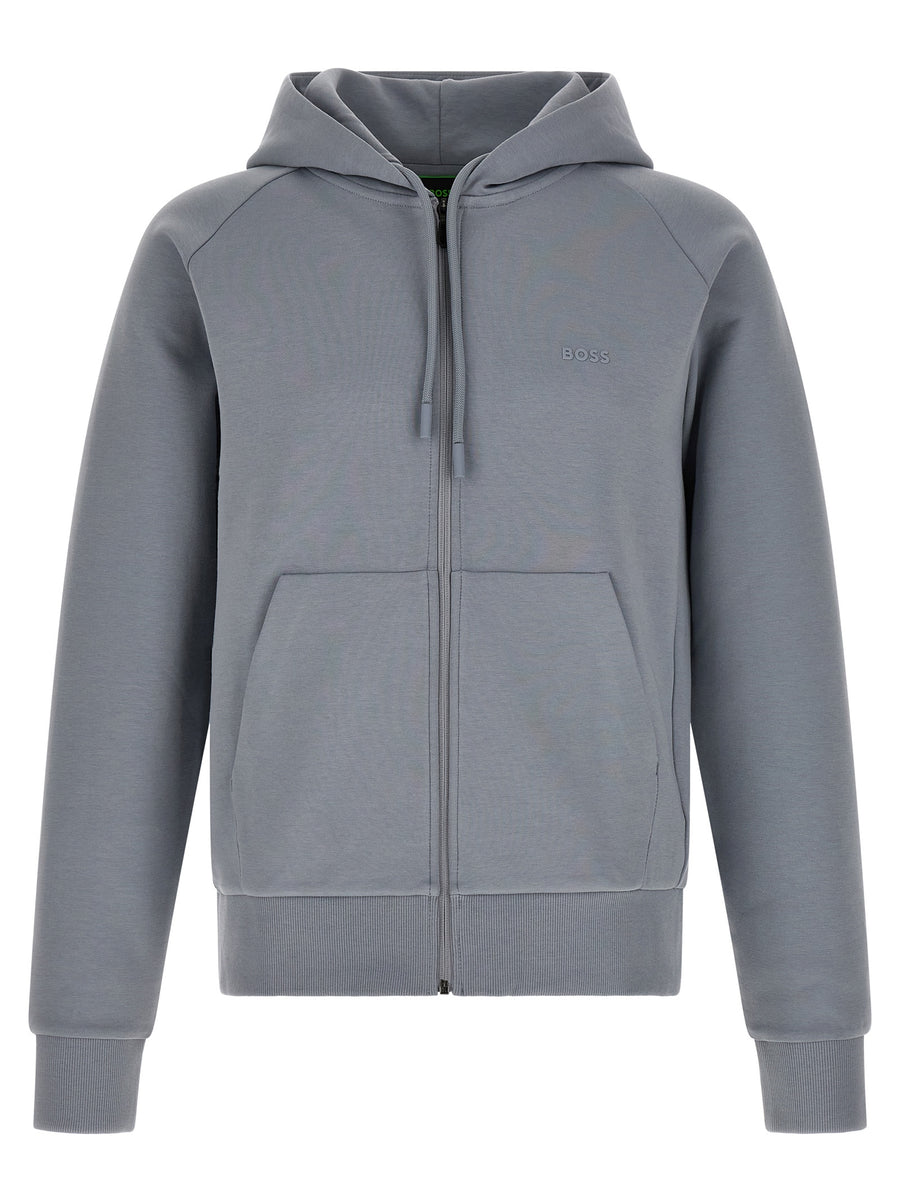 Hugo Boss Gray Cotton Sweater