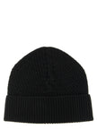 Moncler Schwarze Leder-Beanie
