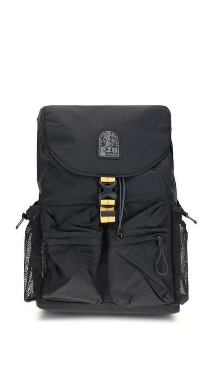 Parajumpers schwarzer Nylon-Rucksack mit modernem Design und gepolsterten Schultergurten
