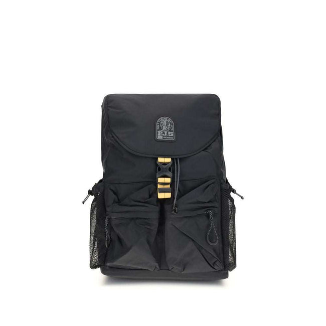 Parajumpers schwarzer Nylon-Rucksack mit modernem Design und gepolsterten Schultergurten