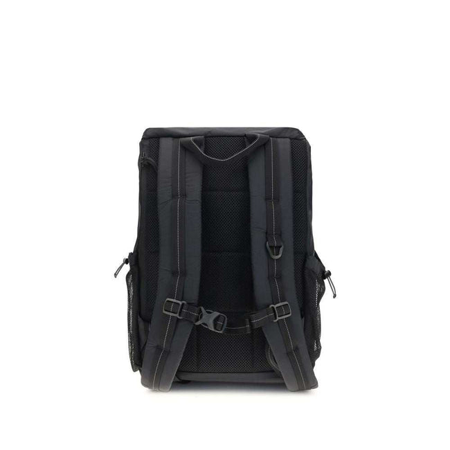 Parajumpers schwarzer Nylon-Rucksack mit gepolsterten Schultergurten und mehreren Taschen, modernes Design