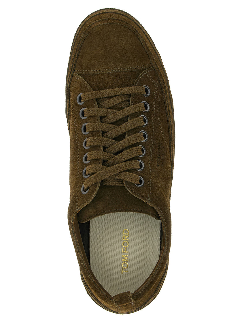 Tom Ford Bicolor Low Top Sneakers aus Leder