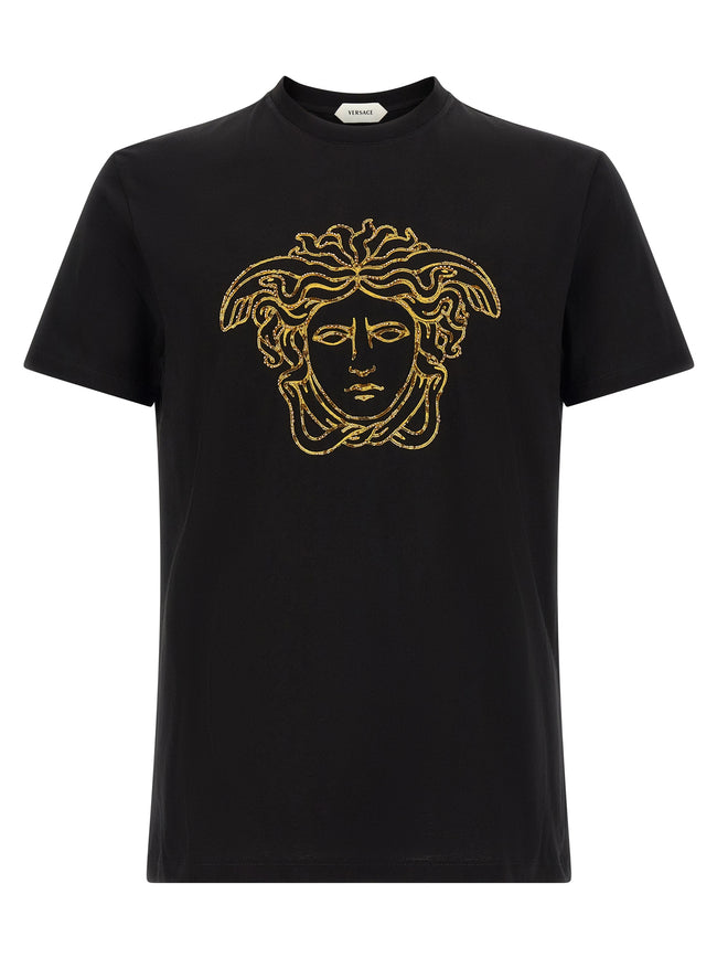 Versace Schwarzes Baumwoll-T-Shirt