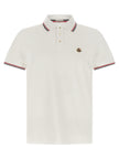 Moncler Weißes Poloshirt aus Baumwolle