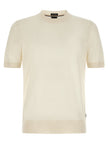 Hugo Boss Weißes T-Shirt aus reiner Schurwolle