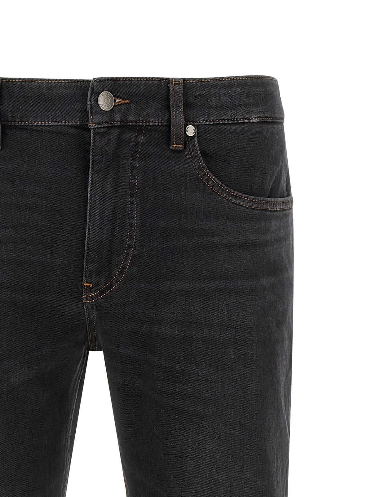 Hugo Boss Black Straight-Leg Cotton Jeans