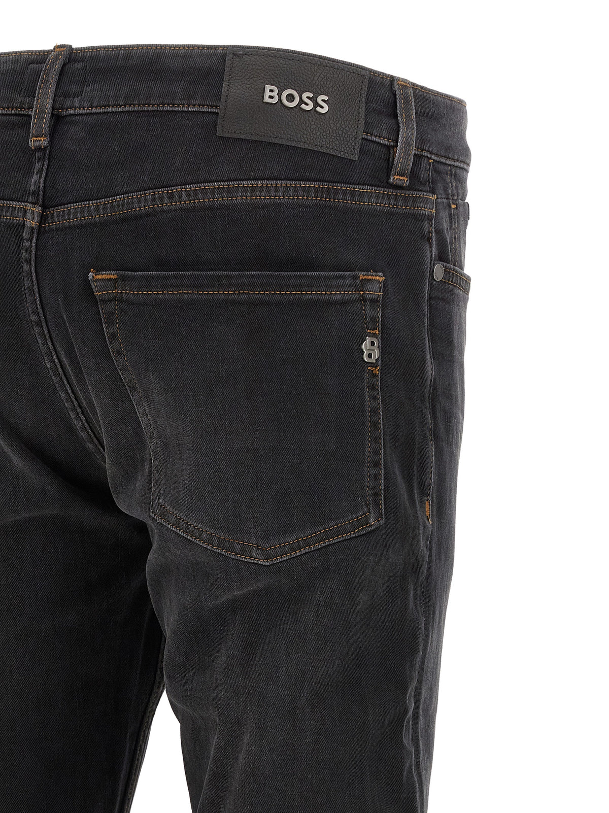 Hugo Boss Black Straight-Leg Cotton Jeans