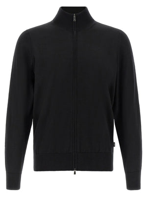 Hugo Boss Black Cardigan in Virgin Wool