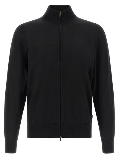 Hugo Boss Black Cardigan in Virgin Wool