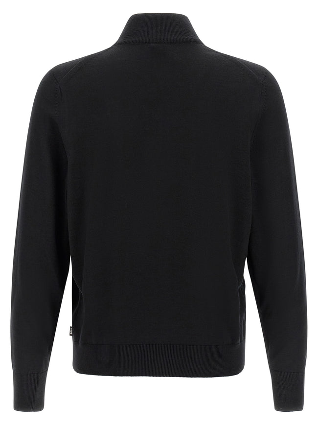 Hugo Boss Schwarzer Cardigan aus Schurwolle
