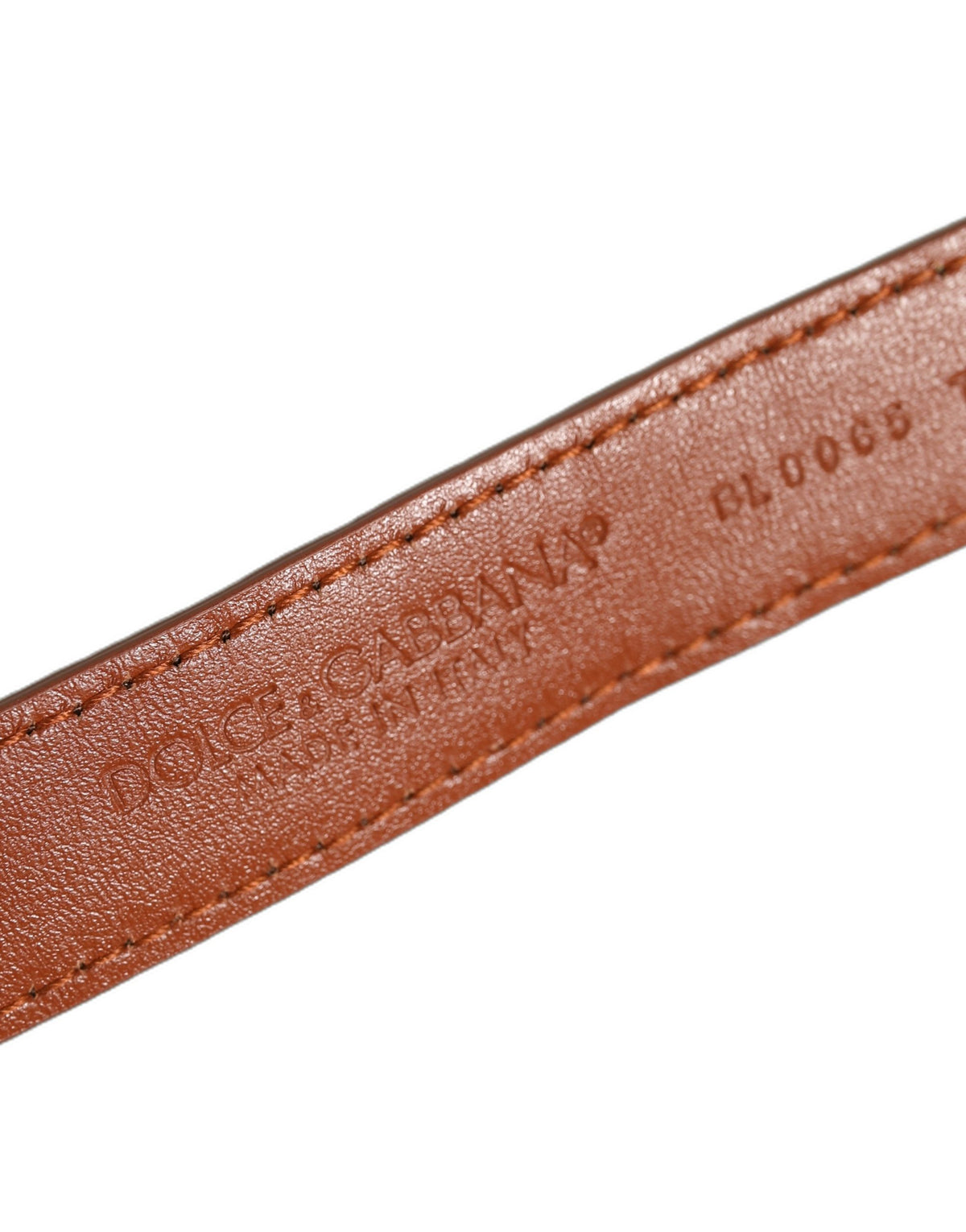 Dolce & Gabbana Brown Textured Leather Bracelet with Gold Buckle