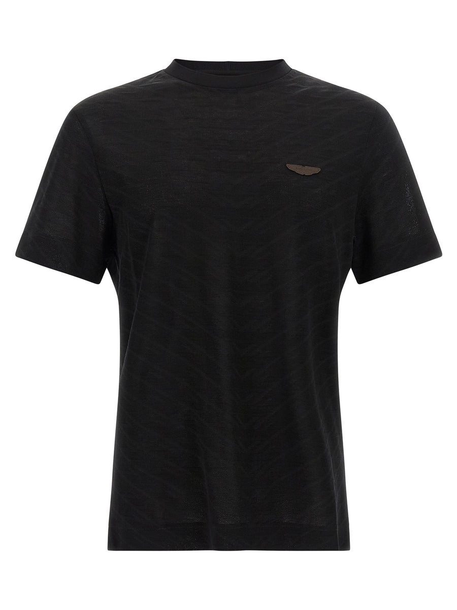 Hugo Boss Schwarzes Baumwoll-T-Shirt