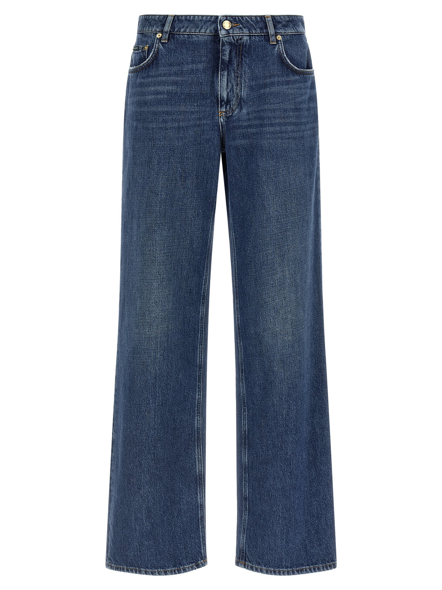 Dolce & Gabbana Blaue Baumwolljeans im Relaxed Fit