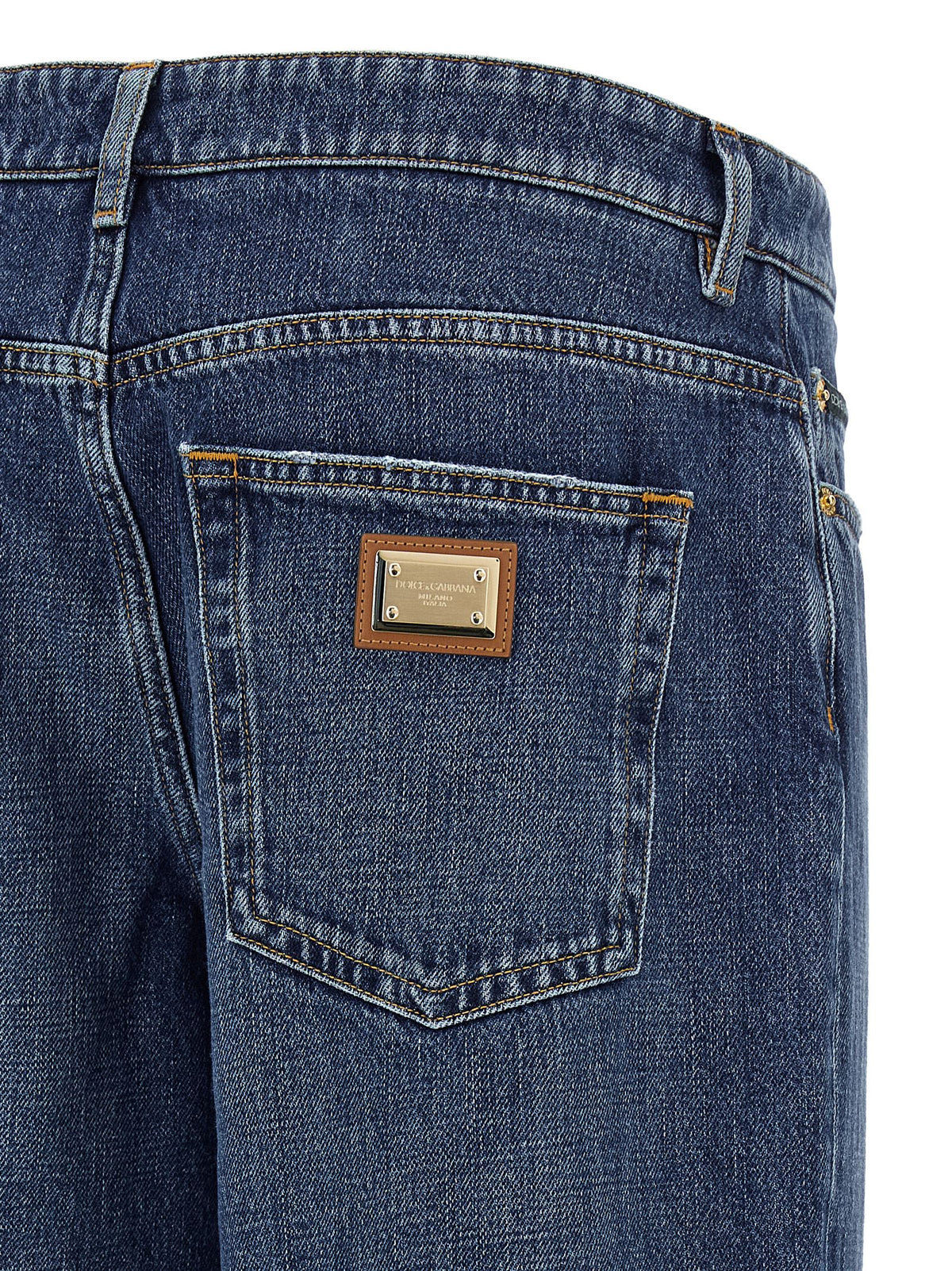 Dolce & Gabbana Blue Relaxed Fit Cotton Jeans