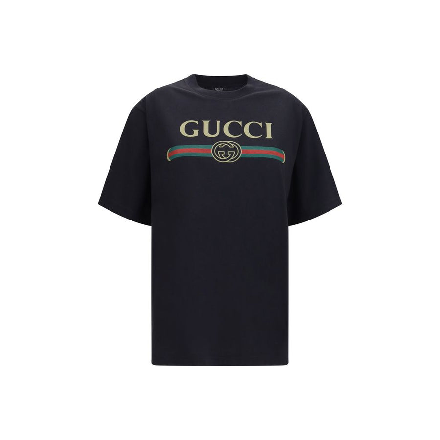 Gucci Schwarzes Baumwoll-T-Shirt