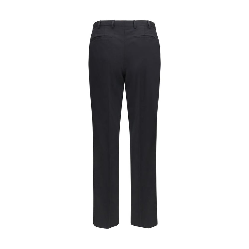 PT Torino Schwarze Wollhose Oves Aries Casual Pants