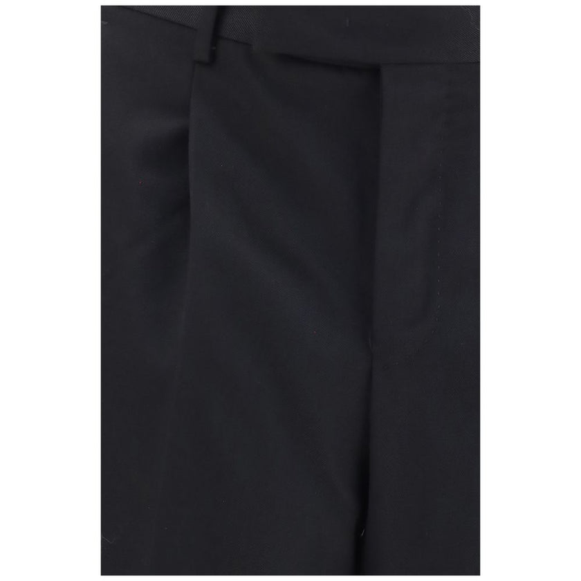 PT Torino Schwarze Wollhose Oves Aries Casual Pants