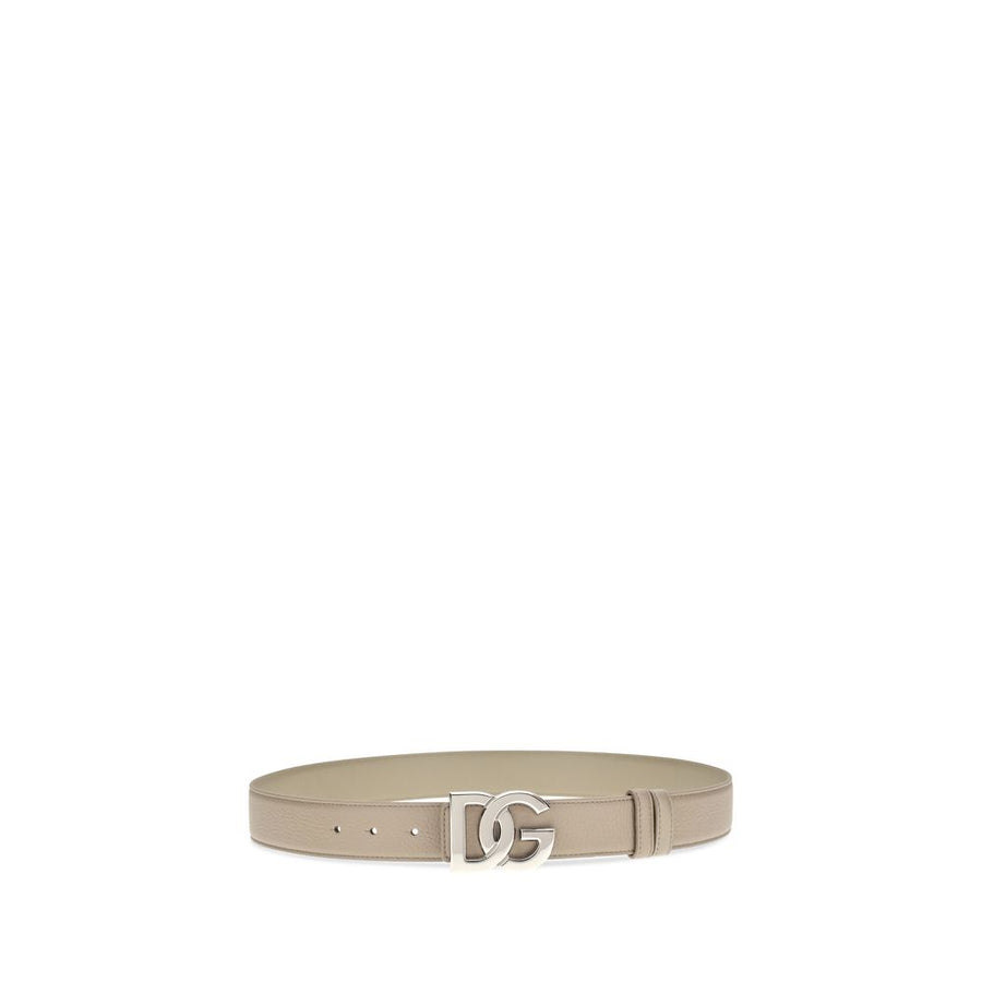 Dolce & Gabbana Beige Calf Leather Bos Taurus Regular Belt