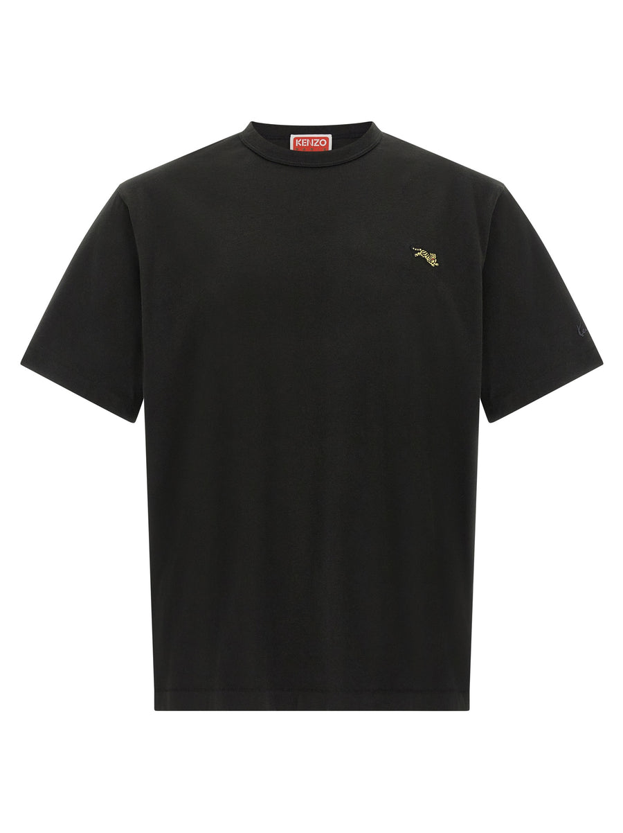 Kenzo Schwarzes Baumwoll-T-Shirt