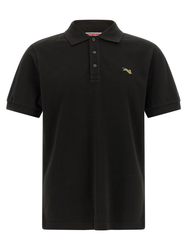 Kenzo Schwarzes Baumwoll-Poloshirt
