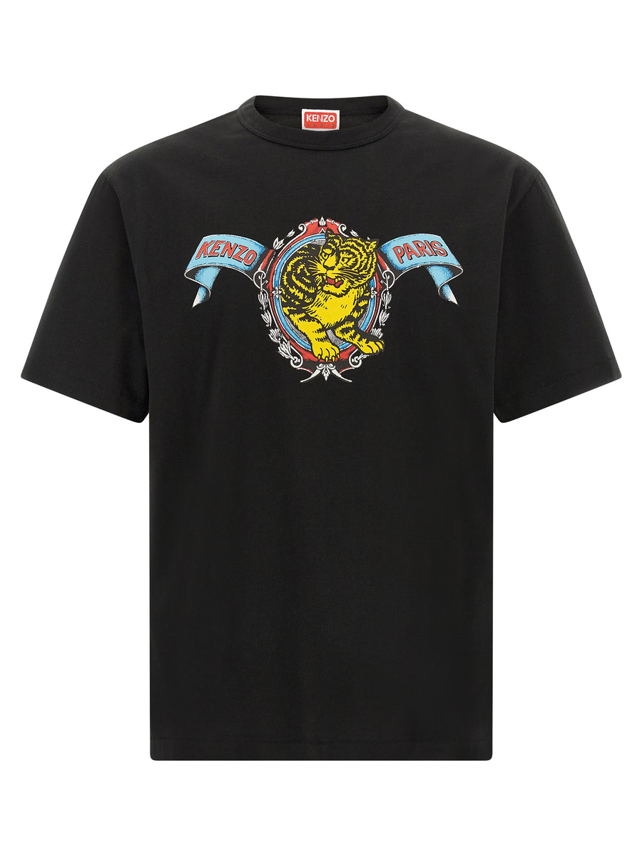 Kenzo Schwarzes Baumwoll-T-Shirt