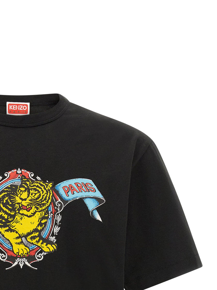 Kenzo Schwarzes Baumwoll-T-Shirt