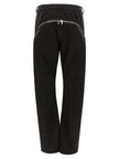 Rick Owens Schwarze Baumwollhose mit ausgestelltem Bein