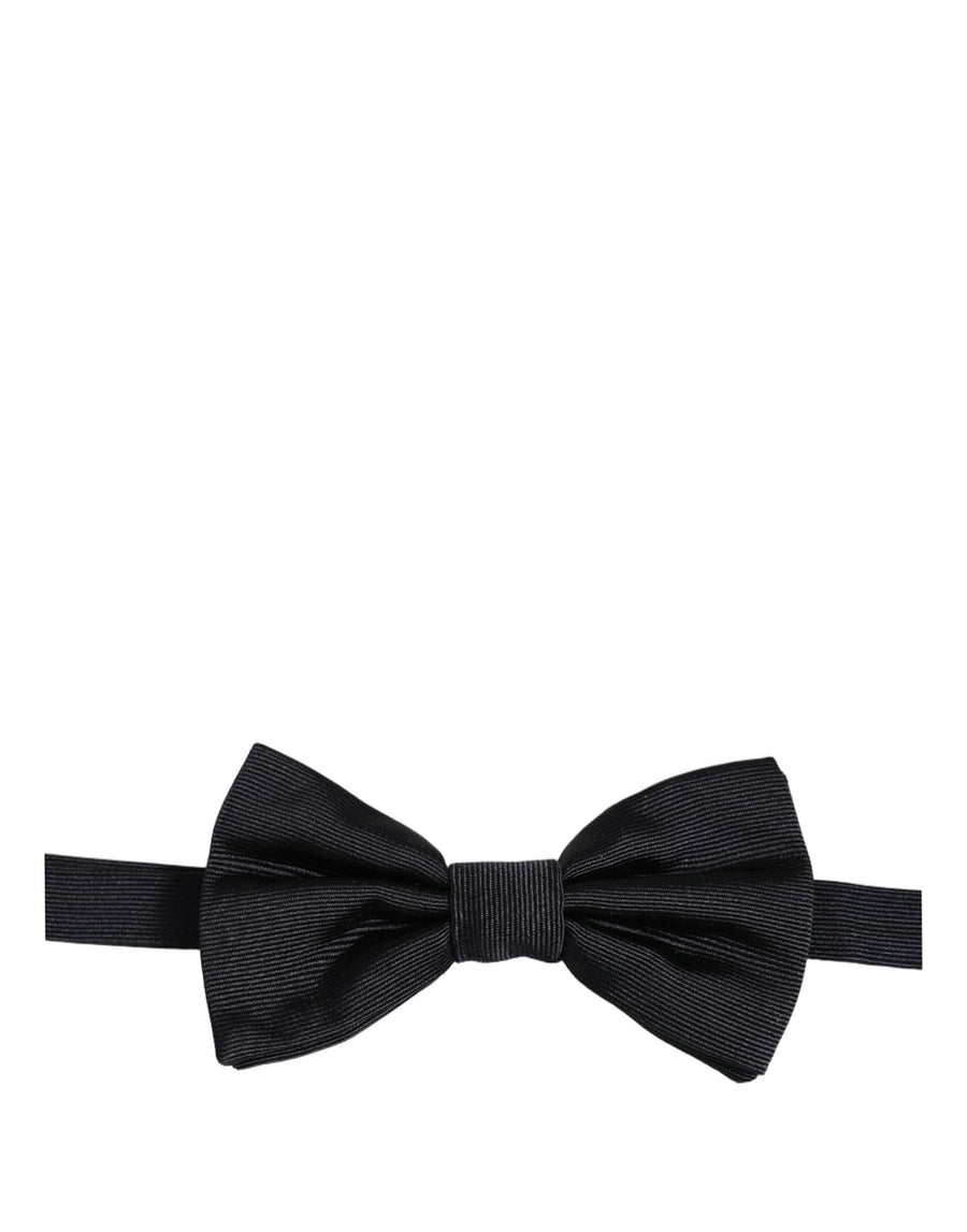 Dolce & Gabbana Men's Black 100% Silk Adjustable Bow Tie