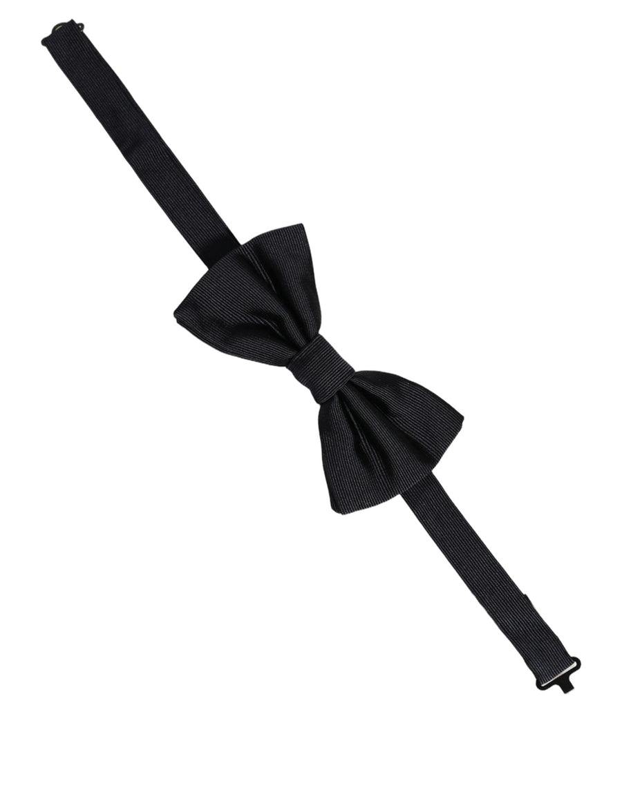 Dolce & Gabbana Men's Black 100% Silk Adjustable Bow Tie