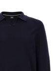 Hugo Boss Blaues Baumwoll-Polohemd