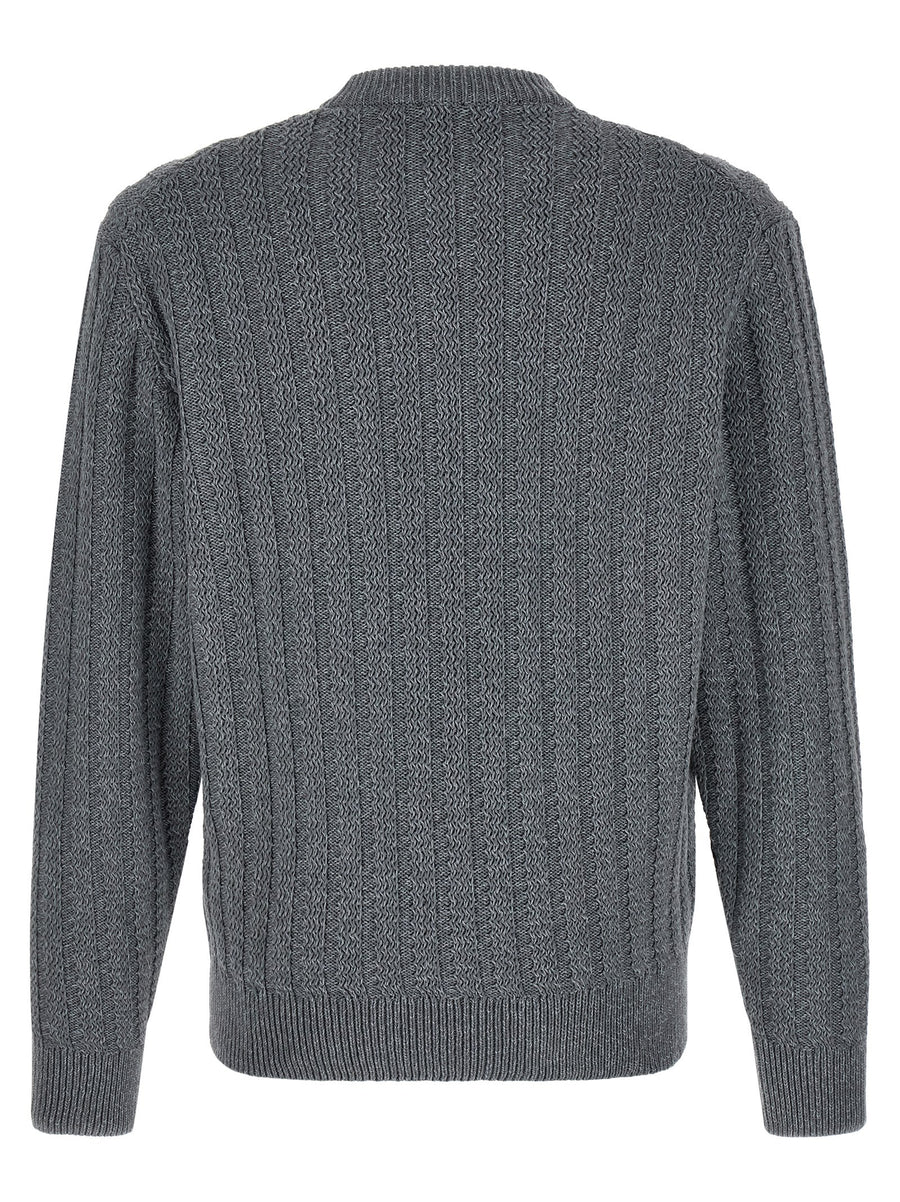 Hugo Boss Grey Cotton Cardigan