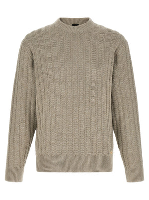 Hugo Boss Beigefarbener Baumwollcardigan