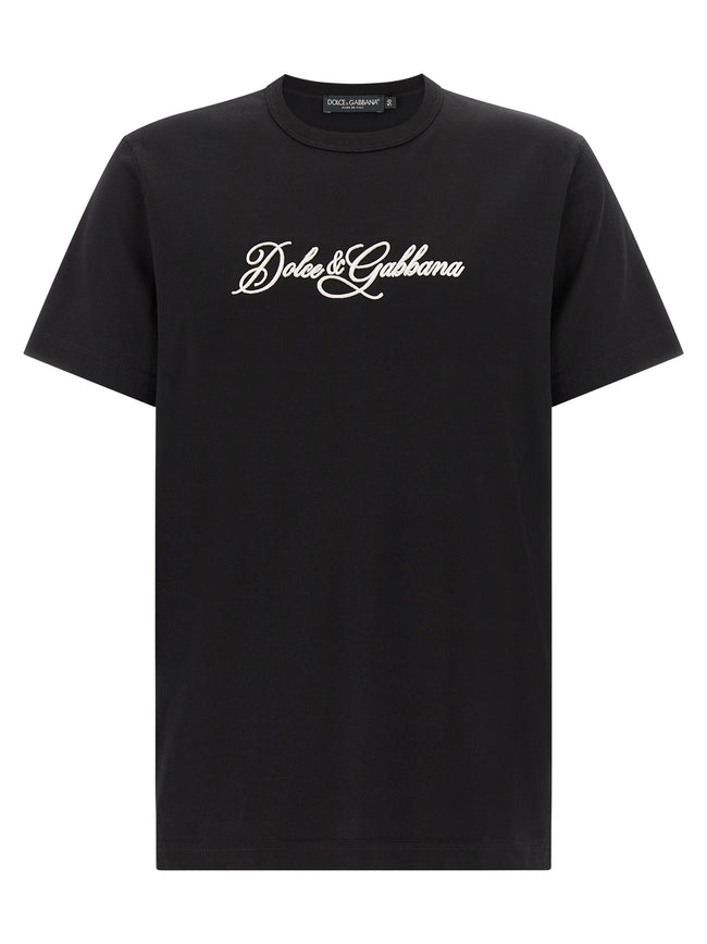 Dolce & Gabbana Schwarzes Baumwoll-T-Shirt