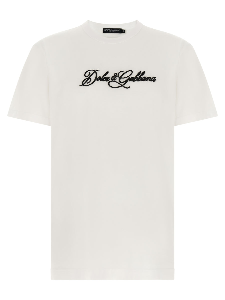 Dolce & Gabbana Weißes Baumwoll-T-Shirt