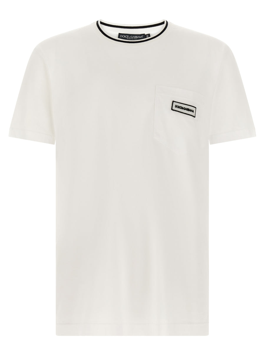 Dolce & Gabbana Weißes Baumwoll-T-Shirt