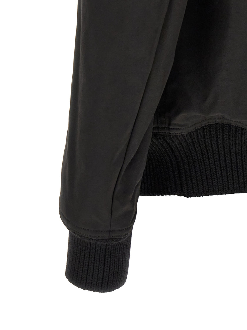 Rick Owens Schwarzer Nylon-Bomber