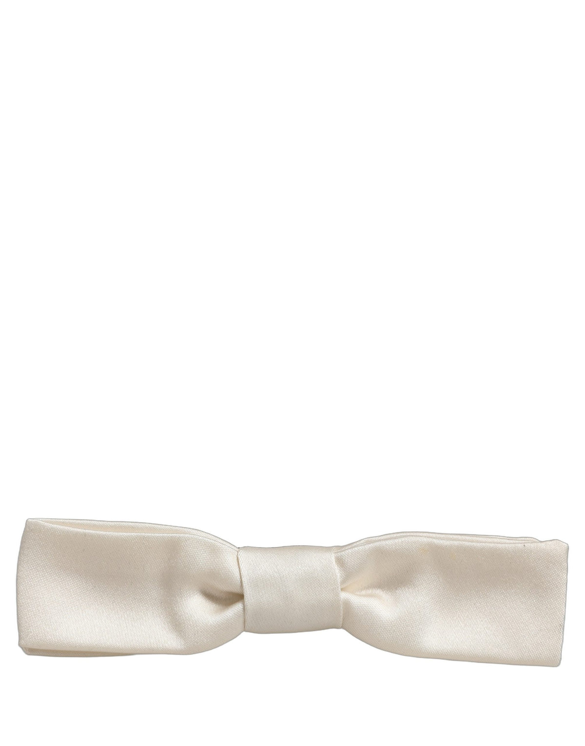 Dolce & Gabbana Men's Bow Tie, 100% Silk, White, Adjustable