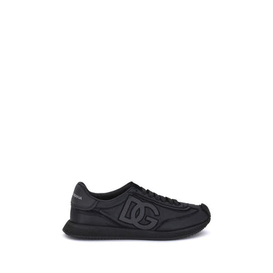 Dolce & Gabbana Schwarze Stoff-Sneaker