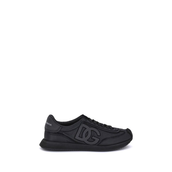 Dolce & Gabbana Schwarze Stoff-Sneaker