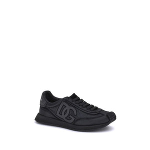 Dolce & Gabbana Schwarze Stoff-Sneaker