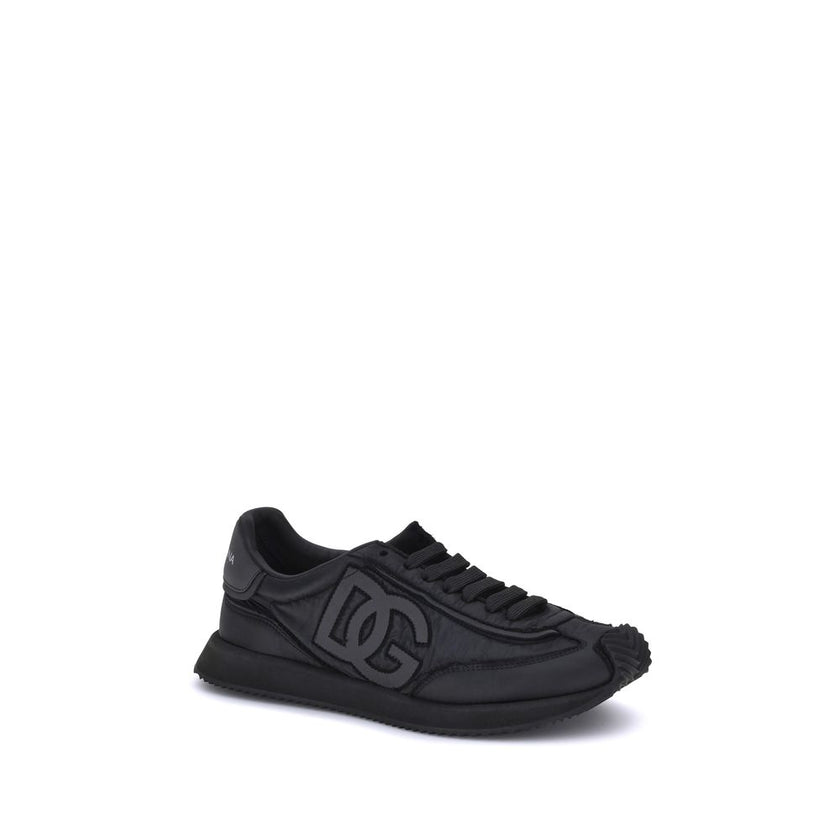 Dolce & Gabbana Schwarze Stoff-Sneaker