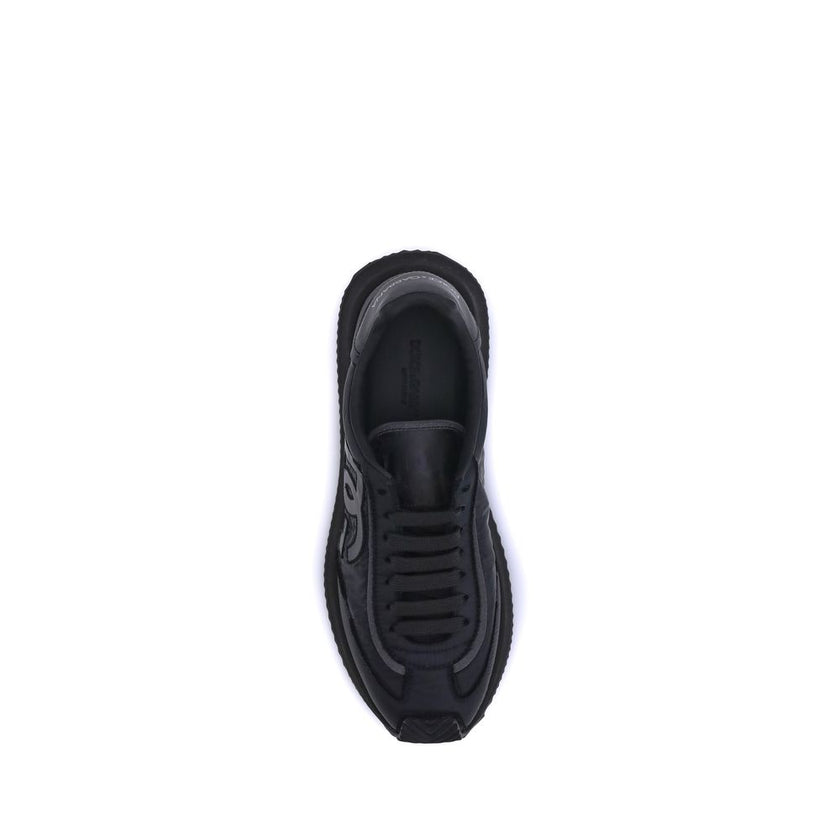 Dolce & Gabbana Schwarze Stoff-Sneaker
