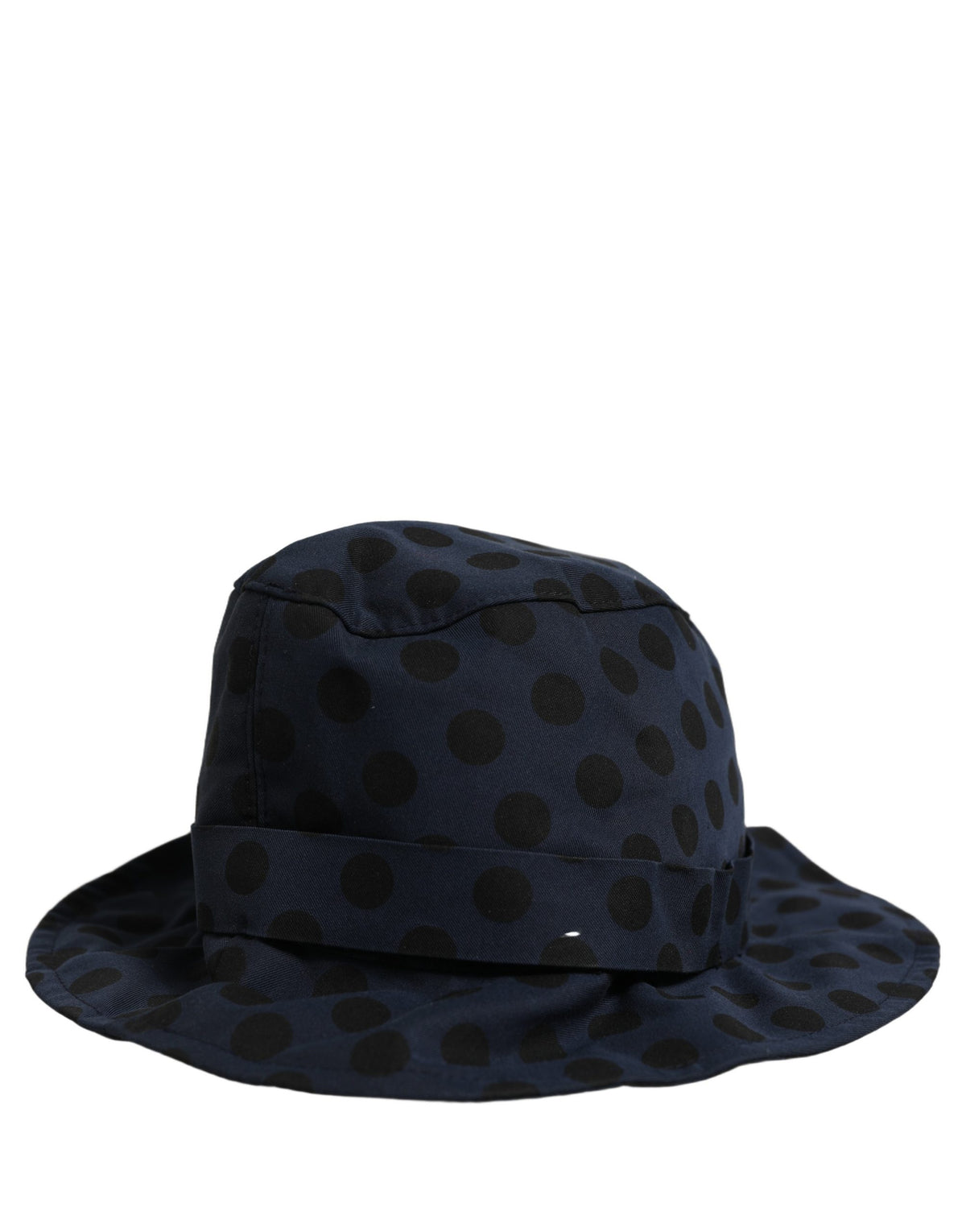 Dolce & Gabbana Blue Black Polka Dot Cotton Bucket Hat
