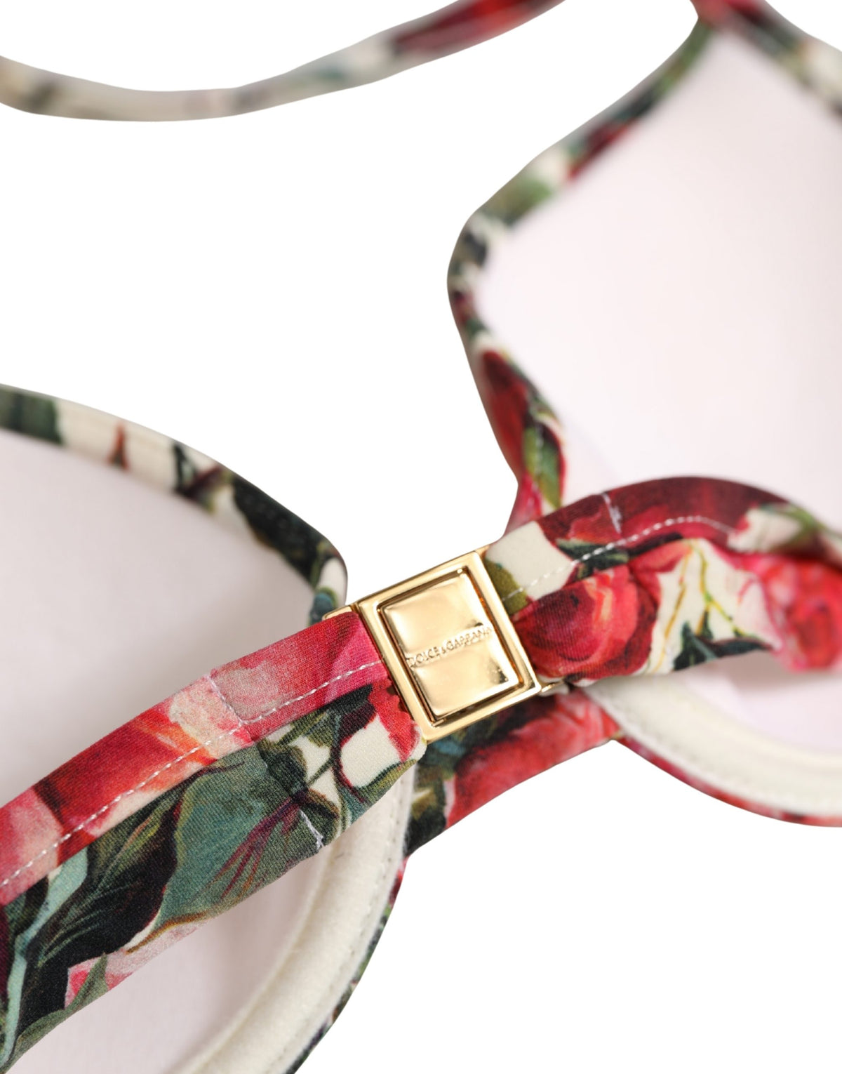 Dolce & Gabbana Multicolor Floral Print Bikini Top for the Beach