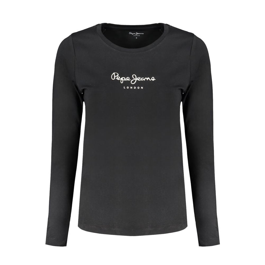 Pepe Jeans Schwarzes Baumwoll-T-Shirt für Damen