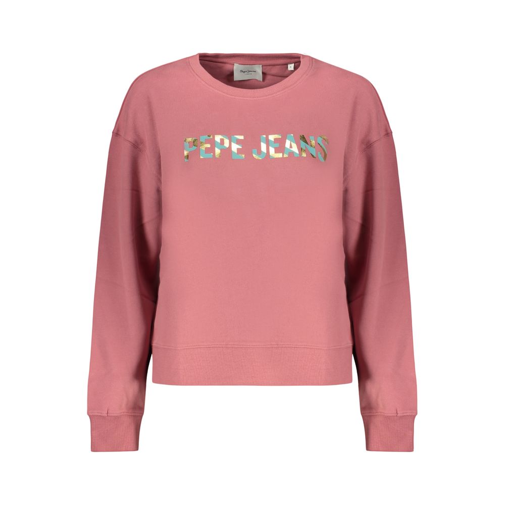 Pepe Jeans Pink Cotton Women's Sweatshirt