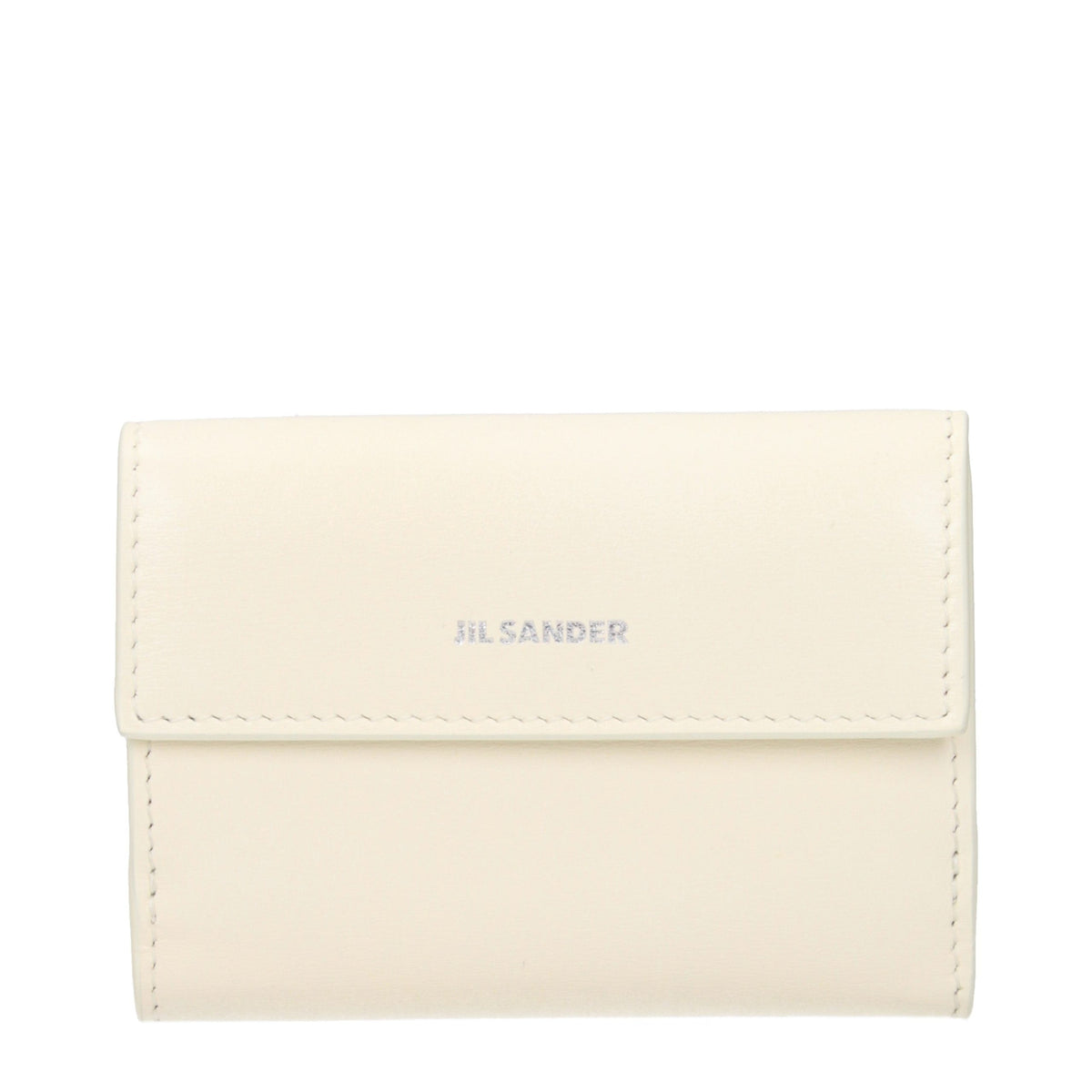Jil Sander Weiße Leder-Geldbörse